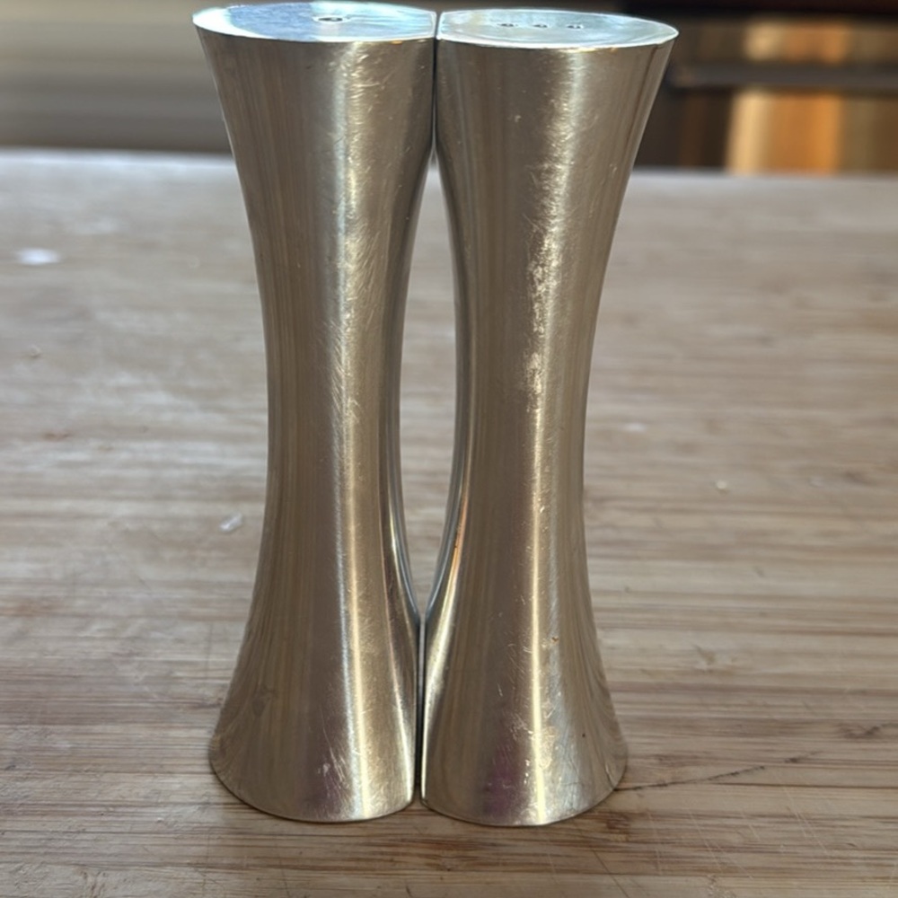 Nambe collectible salt and pepper shakers